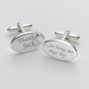 【送料無料】メンズアクセサリ—　カスタマイズページカフリンクスpersonalised page boy thank you cufflinks