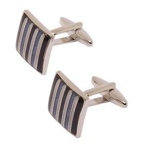 【送料無料】メンズアクセサリ—　プレゼンテーションボックスソフォスカフスリンクsophos blue stripe square cufflinks in presentation gift box