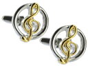 【送料無料】メンズアクセサリ— シルバーゴールドシートメンズカフスボタンダイレクトカフリンクスsilver gold sheet music treble g clef mens gift cuff links by cufflinks direct