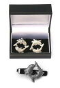 【送料無料】メンズアクセサリ— カフスボタンタイクリップバースライドセットpisces the fish cufflinks amp; tie cl...