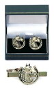 【送料無料】メンズアクセサリ—　ヘッドシューカフスボタンタイクリップバーメンズスライドセットhorse head shoe cufflinks amp; tie ..