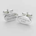 メンズアクセサリ—　カフスリンクpersonalised usher thank you cufflinks