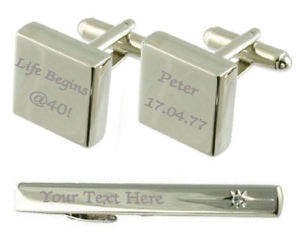 ̵ۥ󥺥ꡡեܥ󥿥åץܥålife begins engraved cufflinks tie clip box set