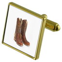 【送料無料】メンズアクセサリ- カウボーイブーツカフスボタンクリスタルタイクリップセットcowboy boots goldtone cufflinks crystal tie clip gift set