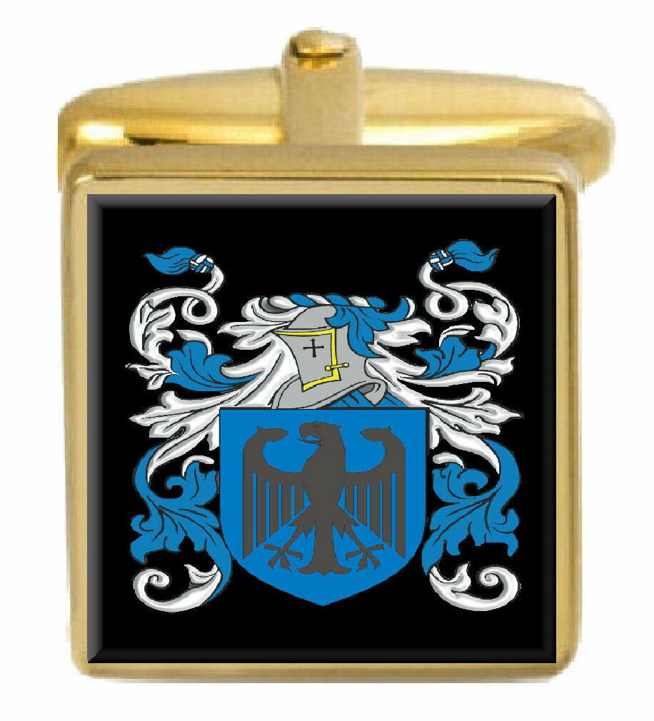 ̵ۥ󥺥ꡡ󥰥ɥեܥܥådearsley england family crest surname coat of arms gold cufflinks engraved box