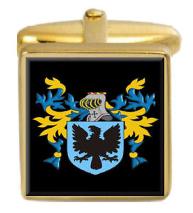 【送料無料】メンズアクセサリ—　スコットランドカフスボタンボックスコートburnett scotland family crest surname coat of arms gold cufflinks engraved box