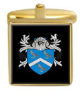 【送料無料】メンズアクセサリ—　デュークイングランドカフスボタンボックスコートduke england family crest surname coat of arms gold cufflinks engraved box