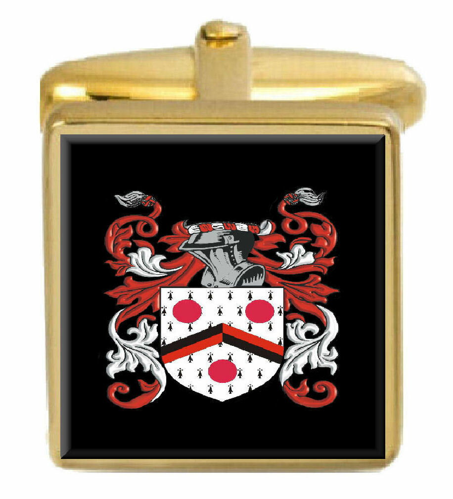 【送料無料】メンズアクセサリ— キャップカフスリンクcapper england family crest surname coat of arms...