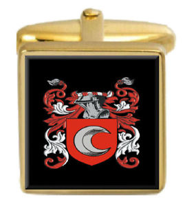 【送料無料】メンズアクセサリ—　keyleカフスリンクkeyle england family crest surname coat of arms gold cufflinks engraved box