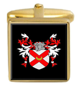 【送料無料】メンズアクセサリ— イェールカフスボタンボックスコートyale england family crest surname coat of...