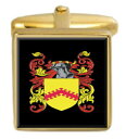 【送料無料】メンズアクセサリ—　cawseyカフスリンクcawsey england family crest surname coat of arms gold cufflinks engraved box