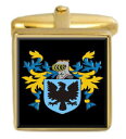 【送料無料】メンズアクセサリ—　イギリスカフスボタンボックスコートyerburgh england family crest surname coat of arms gold cufflinks engraved box