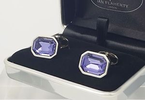 【送料無料】メンズアクセサリ— メンズレディースカフリンクスタンザナイトパープルクリスタルカフスボタンカフリンクスmens ladies cuffl...