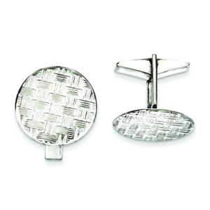 【送料無料】メンズアクセサリ—　スターリングシルバーラウンドカフリンクスsterling silver round cuff links