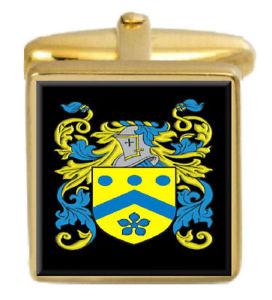 【送料無料】メンズアクセサリ—　スコットランドカフスボタンボックスコートhannay scotland family crest surname coat of arms gold ..