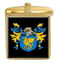 【送料無料】メンズアクセサリ—　ブレーキイングランドカフスボタンボックスコートbrake england family crest surname coat of arms gold cufflinks engraved box