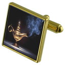 【送料無料】メンズアクセサリ— ランプカフスボタンクリスタルタイクリップセットgenie lamp goldtone cufflinks cryst...