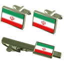 【送料無料】メンズアクセサリ— フラグカフスボタンタイクリップマッチングボックスセットirn flag cufflinks tie clip mat...