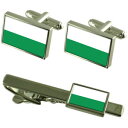 【送料無料】メンズアクセサリ— フラグカフスボタンタイクリップマッチングボックスセットstyria flag cufflinks tie clip ...