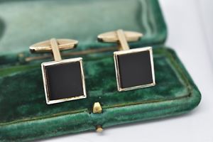 【送料無料】メンズアクセサリ—　ビンテージアールデコスターリングシルバーオニキスカフリンクスvintage art deco sterling silver cufflinks with an onyx insert g27
