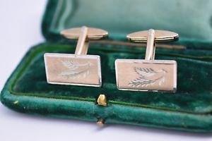 【送料無料】メンズアクセサリ— ビンテージアールデコスターリングシルバーゴールドプレートカフリンクスvintage art deco sterling silver cufflinks with a 9ct gold plate b281