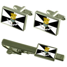 【送料無料】メンズアクセサリ—　リスボンポルトガルカフスボタンタイクリップボックスセットlisbon portugal flag cufflinks tie clip box gift set