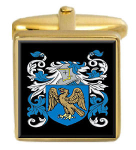 【送料無料】メンズアクセサリ—　スコットランドカフスボタンボックスコートfemister scotland family crest surname coat of arms gold cufflinks engraved box