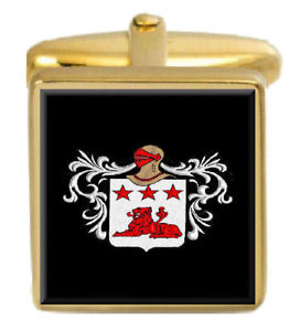 【送料無料】メンズアクセサリ—　スコットランドカフスボタンボックスコートspence scotland family crest surname coat of arms gold cufflinks engraved box
