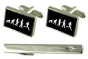 yzYANZT?@^CNbvi[JtX{^gift set tie clip evolution ape to man runner cufflinks