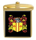 【送料無料】メンズアクセサリ—　イギリスカフスボタンボックスコートgoodlake england family crest surname coat of arms gold cufflinks engraved box