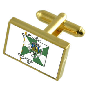 【送料無料】メンズアクセサリ—　ポルトポルトガルゴールドフラッグカフスボタンボックスporto city portugal gold flag cufflinks engraved box