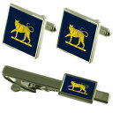 【送料無料】メンズアクセサリ- ウェールズプリンセスロイヤルライオンタイクリップカフスボタンarmy the princess of wales’s royal regiment lion tie clip cufflinks matching set