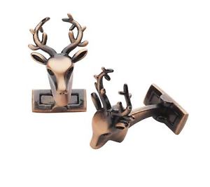 【送料無料】メンズアクセサリ—　トロフィーカフスボタンシルバーlaksen trophy deer cufflinks silver