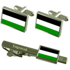 【送料無料】メンズアクセサリ—　ゲルゼンキルヒェンドイツカフスボタンタイクリップセットgelsenkirchen city germany flag cufflinks engraved tie clip set