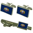 【送料無料】メンズアクセサリ— アリカシティチリカフスボタンタイクリップセットarica city chile flag cufflinks eng...