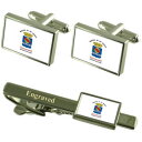 【送料無料】メンズアクセサリ— リオブランコブラジルカフスボタンタイクリップセットrio branco city brazil flag cuffl...