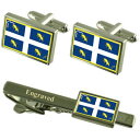 【送料無料】メンズアクセサリ— トリノイタリアカフスボタンタイクリップセットturin city italy flag cufflinks engr...