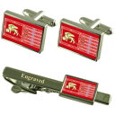 【送料無料】メンズアクセサリ— ベニスイタリアカフスボタンタイクリップセットvenice italy flag cufflinks engraved...
