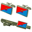 【送料無料】メンズアクセサリ— アレシフェスペインカフスボタンタイクリップセットarrecife city spain flag cufflinks...