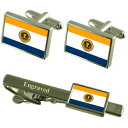 【送料無料】メンズアクセサリ— サンノゼアメリカカフスボタンタイクリップセットsan jose city usa flag cufflinks en...
