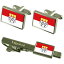 【送料無料】メンズアクセサリ—　ケルンドイツフラグカフスリンクネクタイピンセットcologne city germany flag cufflinks engraved tie clip set