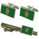 【送料無料】メンズアクセサリ— レオンメキシコカフスボタンタイクリップセットleon city mexico flag cufflinks engr...