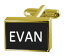 【送料無料】メンズアクセサリ—　カフリンクスマネークリップエヴァンengraved money clip with cufflinks name evan