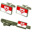 【送料無料】メンズアクセサリ— ハレザーレドイツカフスボタンタイクリップセットhalle saale city germany flag cuffl...