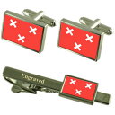 【送料無料】メンズアクセサリ— ブレダオランダフラグカフスリンクネクタイピンセットbreda city netherlands flag cuffl...
