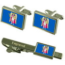 【送料無料】メンズアクセサリ— キエフウクライナフラグカフスリンクネクタイピンセットkiev city ukraine flag cufflinks...