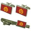 【送料無料】メンズアクセサリ—　モスクワロシアフラグカフスリンクネクタイピンセットmoscow city russia flag cufflinks engraved tie clip set