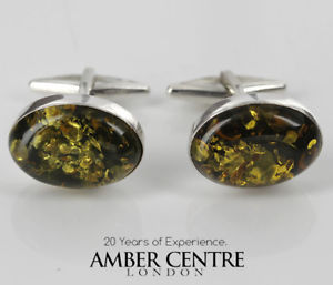 【送料無料】メンズアクセサリ—　イタリアクラシックシルバーカフスボタンバルトitalian made classic 925 silver cufflinks genuine baltic amber cf023 rrp95