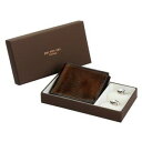 【送料無料】メンズアクセサリ— シルバーローズゴールドカフスボタンレザーウォレットセットbruge silver and rose gold cuf...