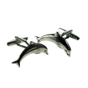 【送料無料】メンズアクセサリ—　ドルフィンピューターメンズカフスボタンカフリンクスenglish made dolphin pewter mens cufflinks cuff links gift